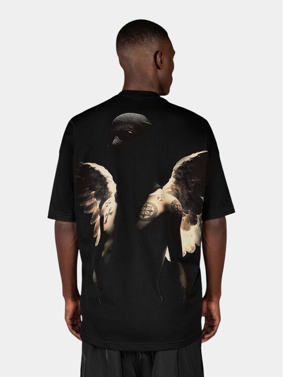 MADE BY SOCIETY MADE BY SOCIETY T-Shirt Tricou URBAN - T17145 Czarny Basic Fit