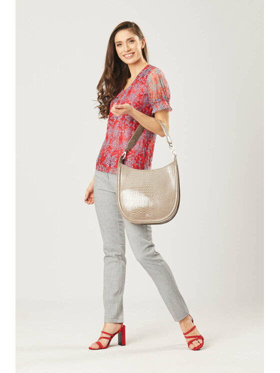 QUIOSQUE QUIOSQUE Halenka LEA BLOUSE Červená Regular Fit