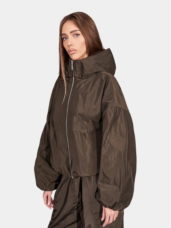 MADE BY SOCIETY MADE BY SOCIETY Kurtka anorak Sovelle Espresso - J27722 Brązowy Basic Fit