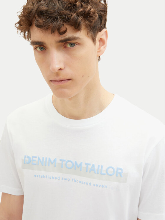 Tom Tailor Denim Tom Tailor Denim Tričko 1037653 Biela Basic Fit