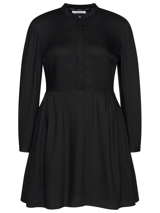 Calvin Klein Calvin Klein Sukienka koszulowa Twill K20K202417 Czarny Regular Fit
