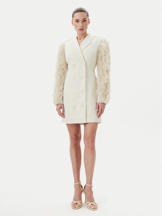 Bruuns Bazaar Bruuns Bazaar Sukienka koktajlowa Rubysus Tiwa BBW4443 Écru Regular Fit