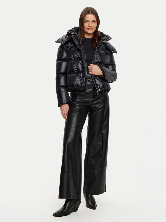 Patrizia Pepe Patrizia Pepe Kurtka puchowa 2O0050/A9M0-K103 Czarny Regular Fit