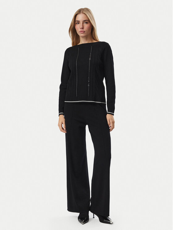 Liu Jo Sport Liu Jo Sport Sveter TF6189 MS63L Čierna Regular Fit