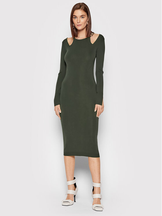 Patrizia Pepe Patrizia Pepe Φόρεμα καθημερινό 8A0922/K007-S635 Πράσινο Slim Fit