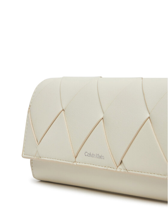 Calvin Klein Calvin Klein Rankinė Ck Woven Convertible Wallet Bag K60K612970 Balta