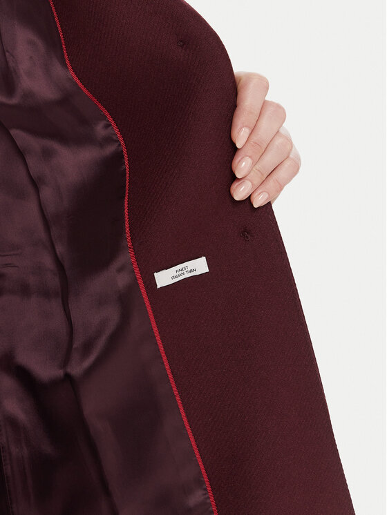 Tommy Hilfiger Tommy Hilfiger Volneni plašč WW0WW46547 Bordo rdeča Regular Fit