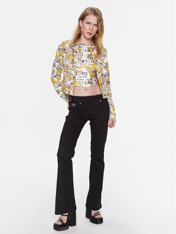 Versace Jeans Couture Versace Jeans Couture Džinsa jaka 74HAS453 Balts Regular Fit