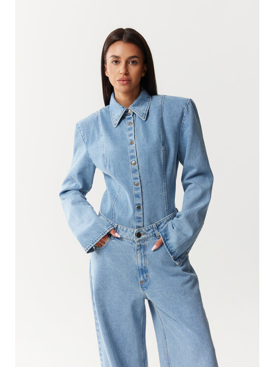 Magda Matyja Magda Matyja Koszula jeansowa MADISON SHIRT Niebieski Fitted Fit