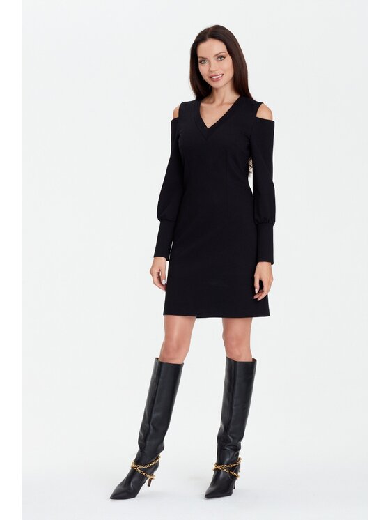 La Mania La Mania Abito da cocktail CAUCA Nero Classic Fit