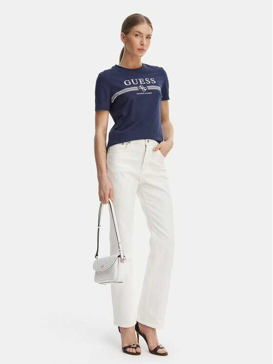 Guess Guess T-shirt V6GI07 K2968 Tamnoplava Regular Fit