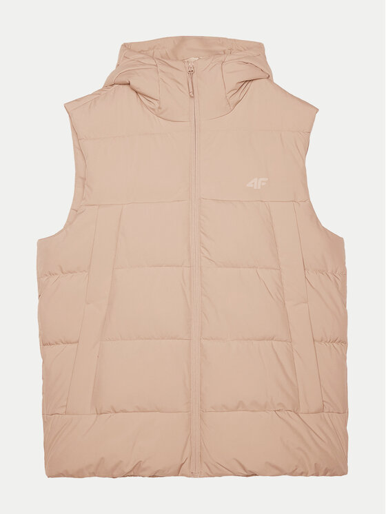 4F 4F Brezrokavnik 4FWAW24TVJAM144 Rjava Regular Fit