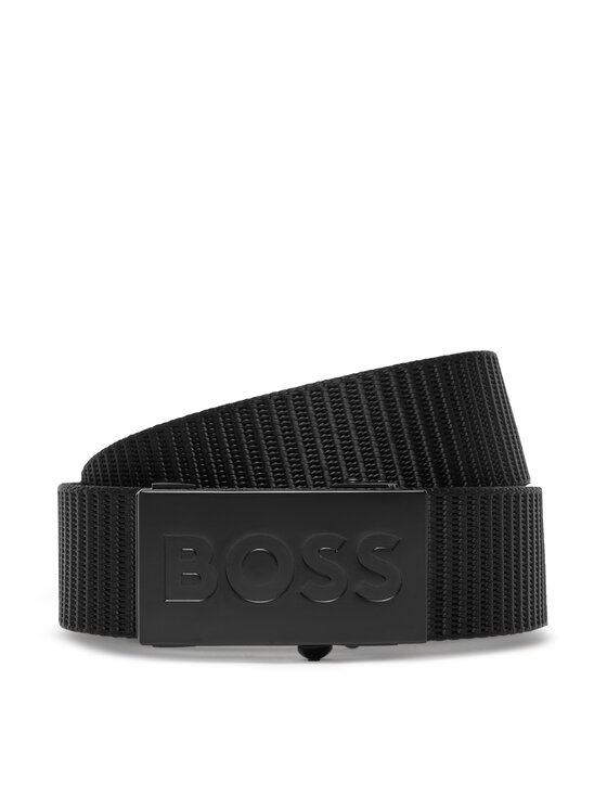 BOSS BOSS Pánský pásek Bosper-Tape 50548405 10243408 01 Černá