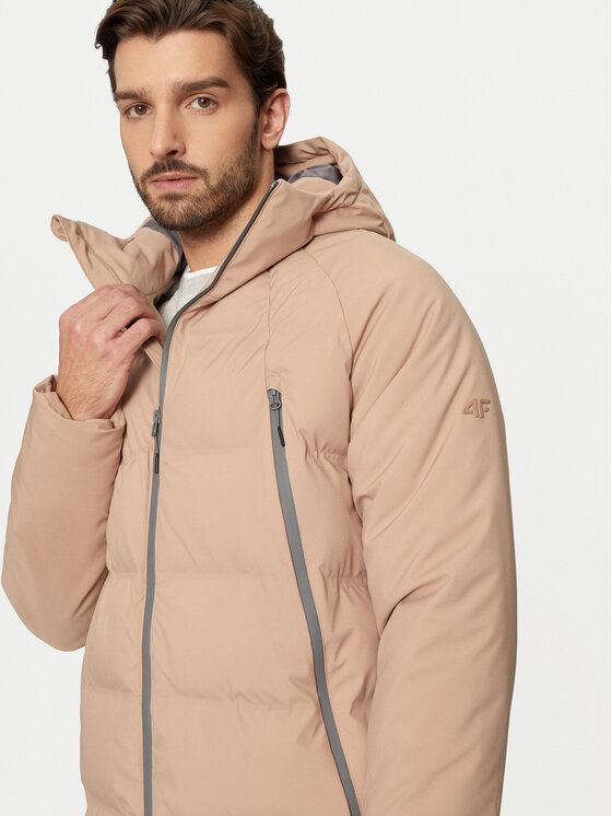 4F 4F Зимно яке 4FWAW24TDJAM489 Кафяв Regular Fit