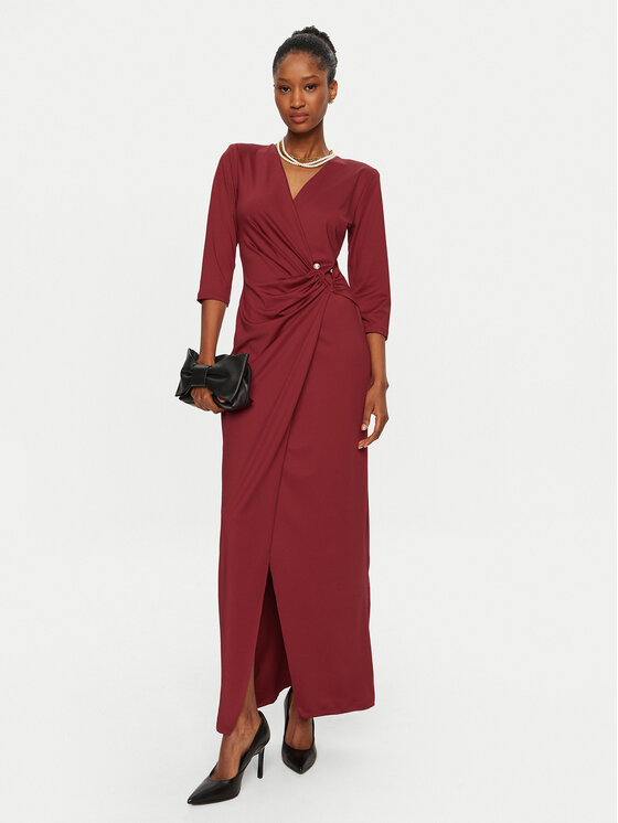 Rinascimento Rinascimento Abendkleid CFC0019791002 Dunkelrot Regular Fit
