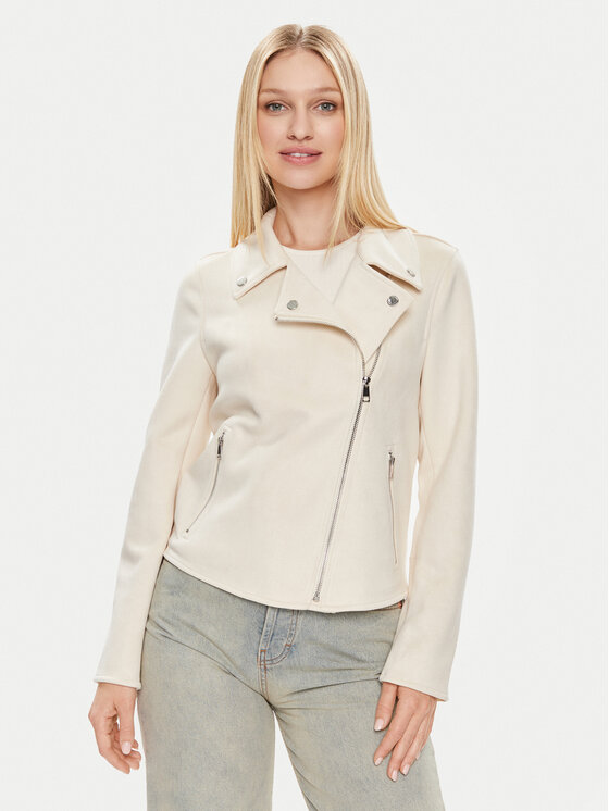 s.Oliver s.Oliver Куртка зі штучної шкіри 2141140 Écru Regular Fit