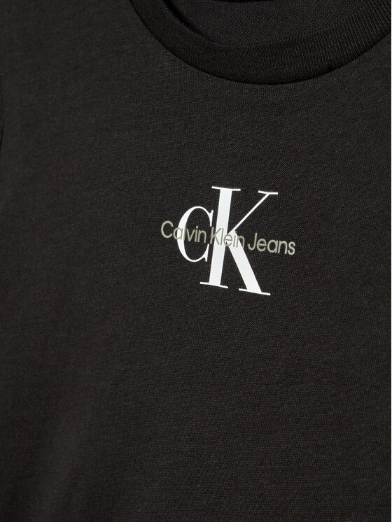 Calvin Klein Jeans Calvin Klein Jeans T-shirt Micro Monogram IG0IG01470 Crna Slim Fit