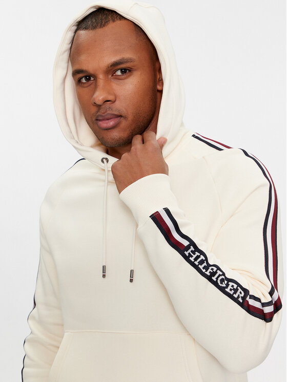 Tommy Hilfiger Tommy Hilfiger Džemperis Global Stripe MW0MW33659 Smėlio Regular Fit
