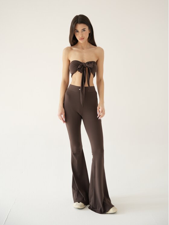 MissDenim MissDenim Top Soft Touch Brązowy Second Skin Fit