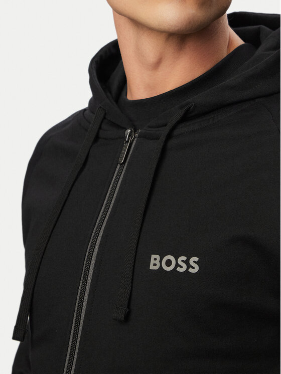 BOSS BOSS Džemperis ar kapuci Authentic 50545573 Melns Regular Fit