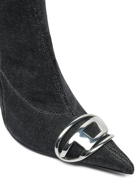 Diesel Diesel Botki 95mm D-Venus Y03413P6078 Czarny