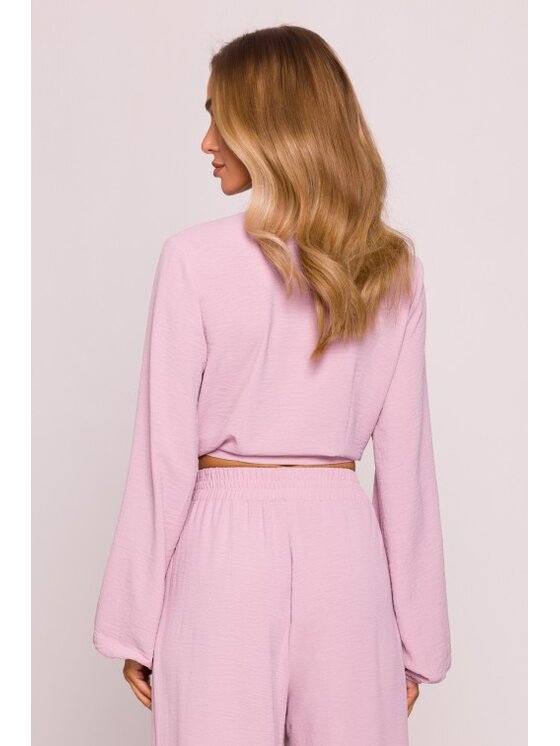 Made of Emotion Made of Emotion Top M861 Różowy Cropp Fit