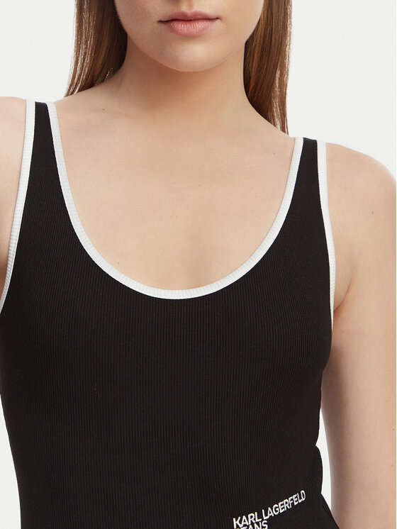 Karl Lagerfeld Jeans Karl Lagerfeld Jeans Боді A2W17021 Чорний Slim Fit