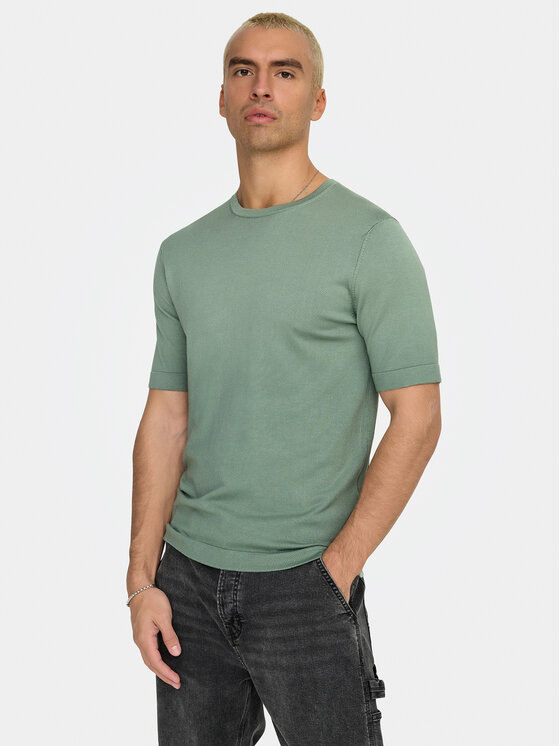 Only & Sons Only & Sons T-krekls Wyler 22022928 Zaļš Regular Fit