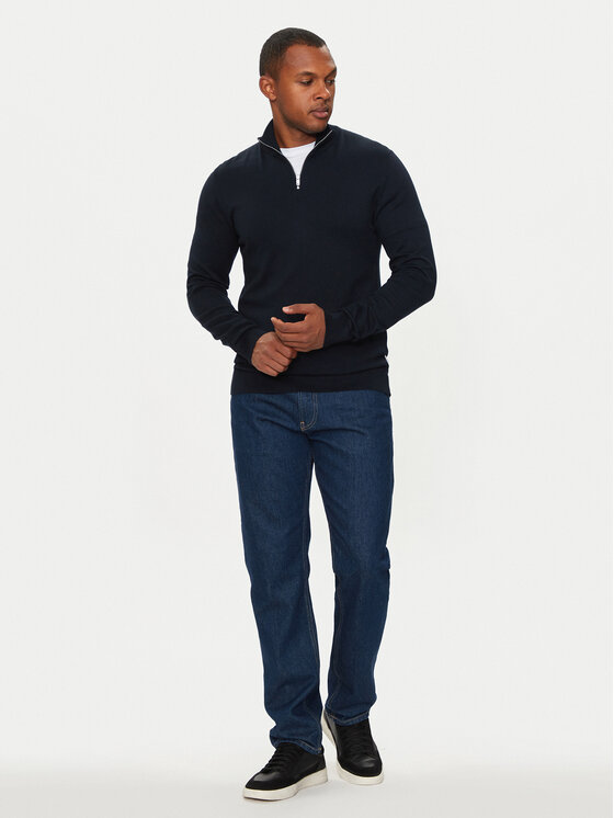 Lindbergh Lindbergh Džemper 30-800173 Tamnoplava Slim Fit