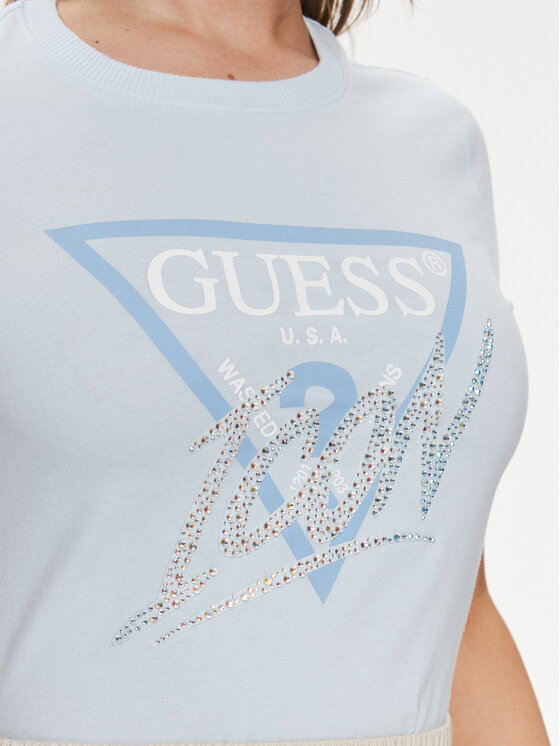 Guess Guess T-Shirt Icon W4RI41 I3Z14 Blau Slim Fit