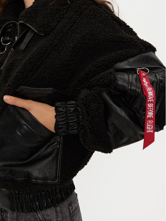 Alpha Industries Alpha Industries Μπόμπερ μπουφάν 148001 Μαύρο Relaxed Fit
