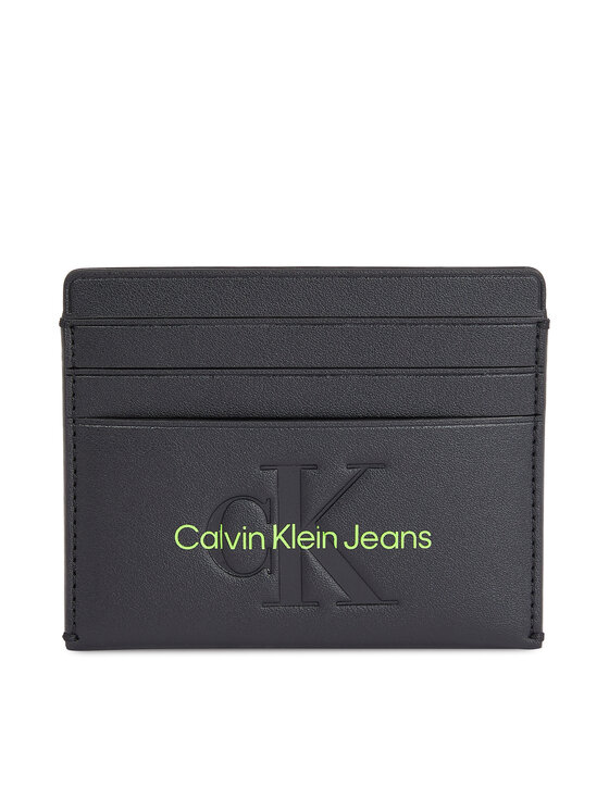 Calvin Klein Jeans Etui pentru carduri Sculpted Cardcase 6Cc Mono K60K611987 Negru