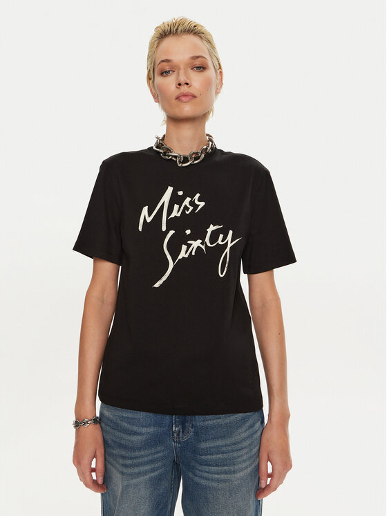 Miss Sixty T-krekls 6L3SJ3780000 Melns Regular Fit