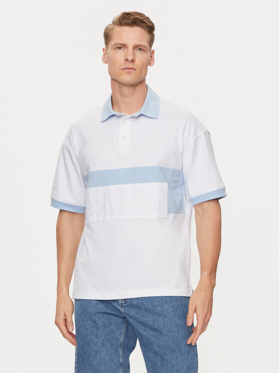 Polo bianca benetton outlet