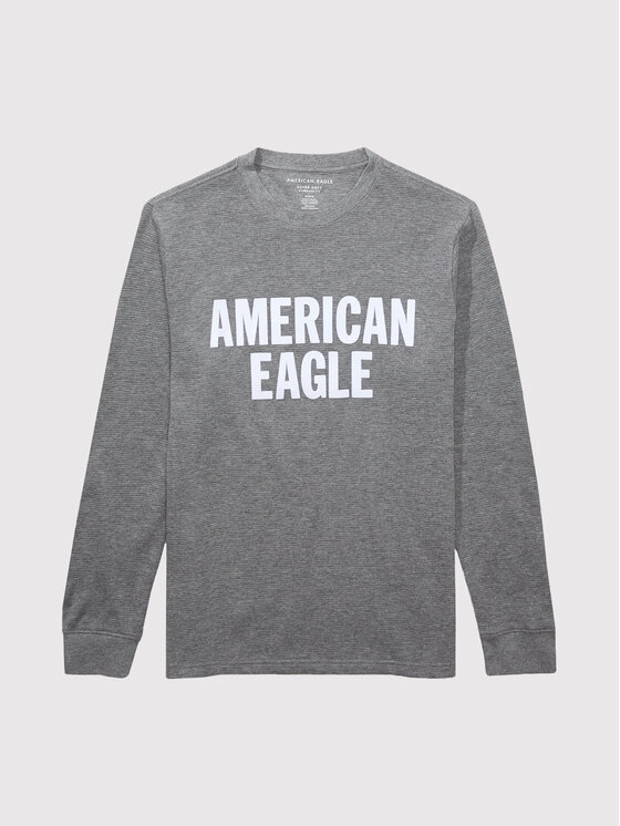 American Eagle Pulover 016-1175-5046 Gri Standard Fit