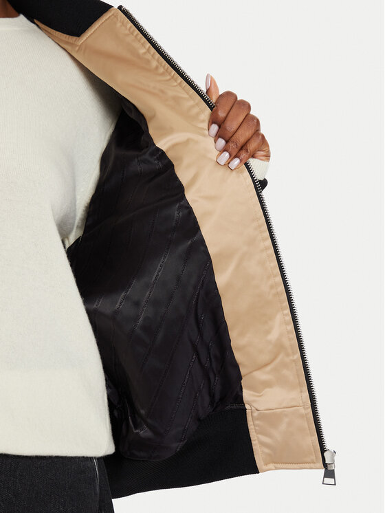KARL LAGERFELD KARL LAGERFELD Bunda bomber 245W1506 Béžová Regular Fit