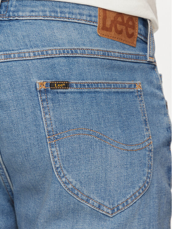 Lee Lee Szorty jeansowe Rider 112349232 Niebieski Slim Fit