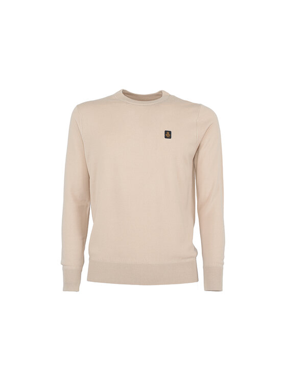 RefrigiWear RefrigiWear Sweter M26908-A00140 Beżowy Regular Fit