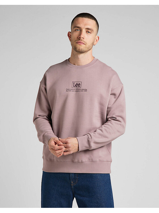 Lee Lee Bluza LOGO LOOSE SWS Fioletowy Loose Fit