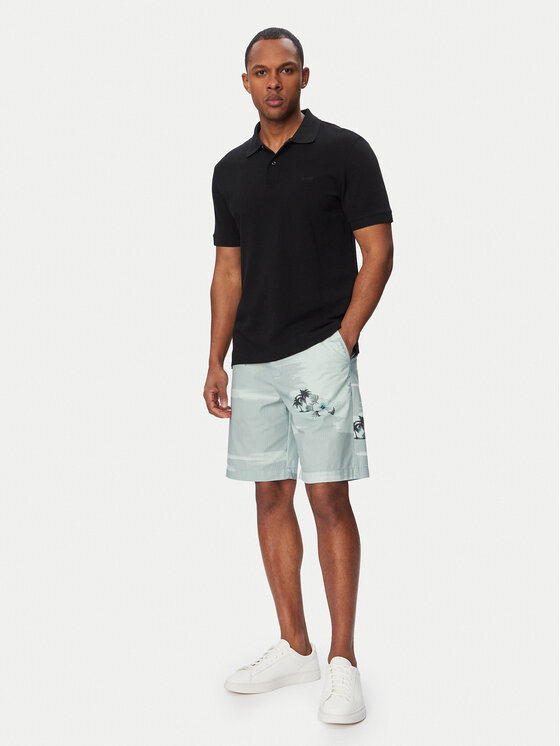 BOSS BOSS Шорти з тканини Chino 50559411 Бірюзовий Straight Fit