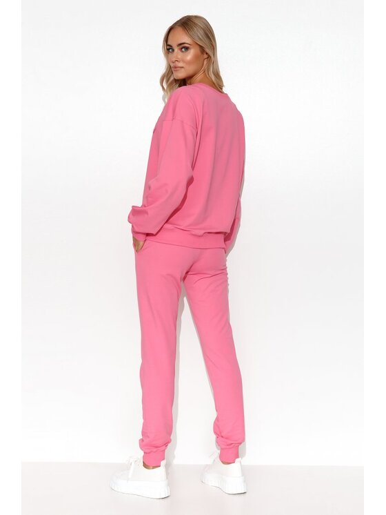 Makadamia Makadamia Dres M787 Różowy Comfortable Fit