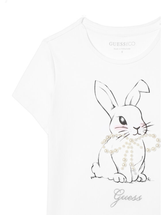 Guess Guess T-Shirt J6RI24 K6YW4 Biały Regular Fit
