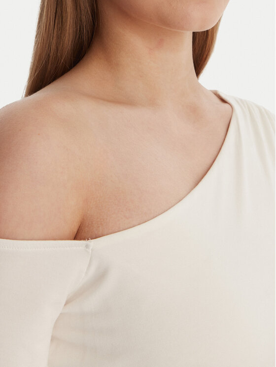 Guess Guess Blusa W6RP02 KC1J2 Écru Regular Fit