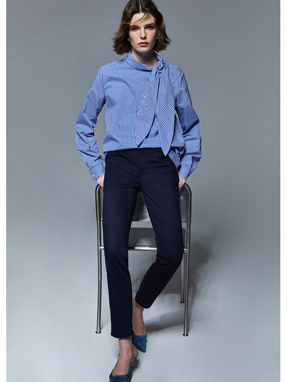 Liu Jo Liu Jo Spodnie materiałowe WA6404T367A93924 Fioletowy Slim Fit