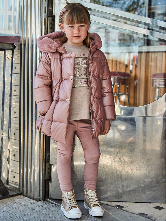 Mayoral Mayoral Зимно яке 4489 Розов Regular Fit