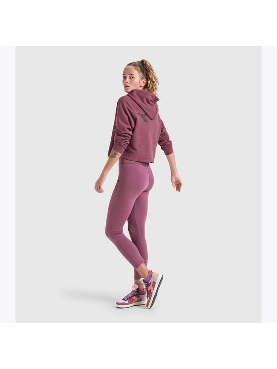 Diadora Diadora Bluza L. HOODIE CROP MANIFESTO Fioletowy Regular Fit