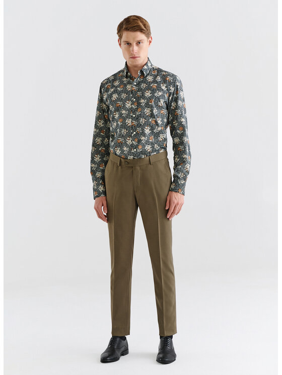 Pako Lorente Pako Lorente Spodnie garniturowe P23SF-6G-008 Zielony Slim Fit