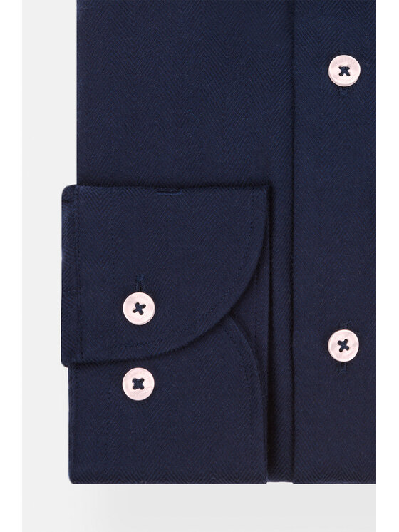 Lancerto Lancerto Koszula Frankie Granatowy Slim Fit