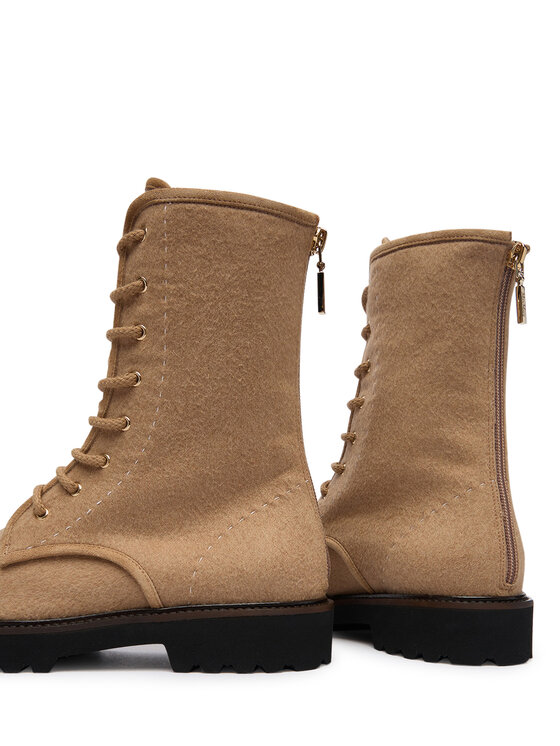 Max Mara Max Mara Kotníková obuv Bakerzipwk 2524796012600 Hnědá