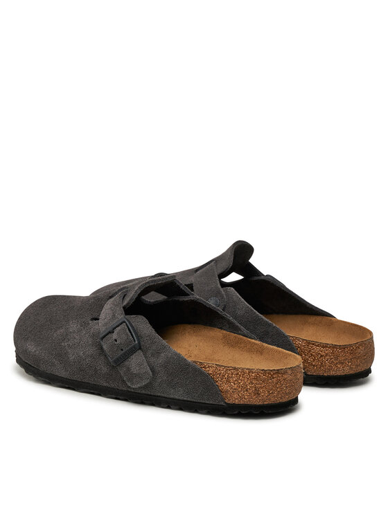 Birkenstock Birkenstock Klapki Boston zamsz 1028602 Szary